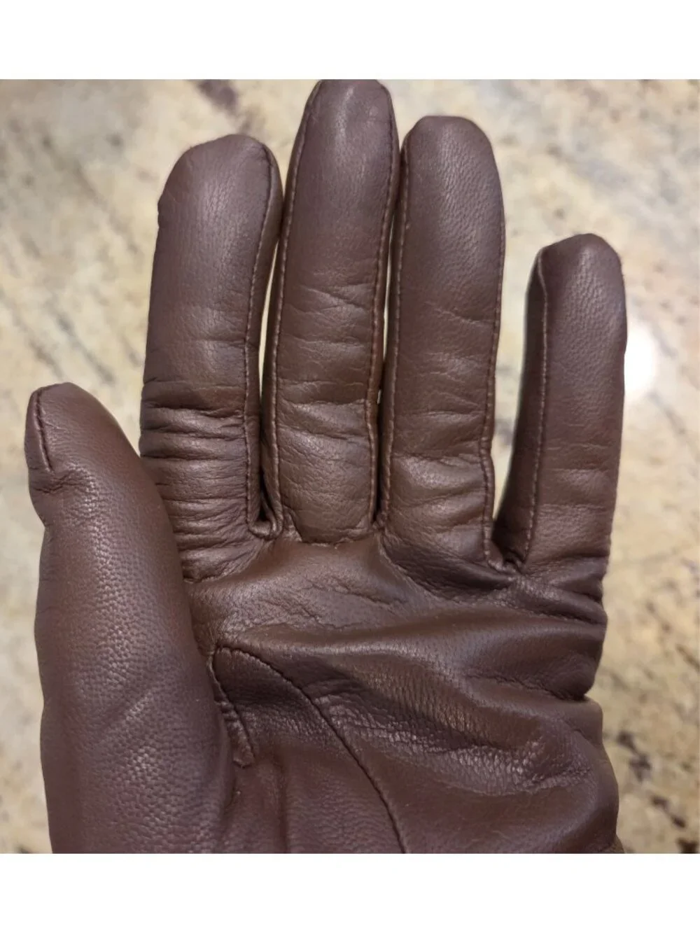 Isotoner Women’s Sz M 7.5 Thinsulate Lined Brown Leather Gloves - Picture 16 of 16